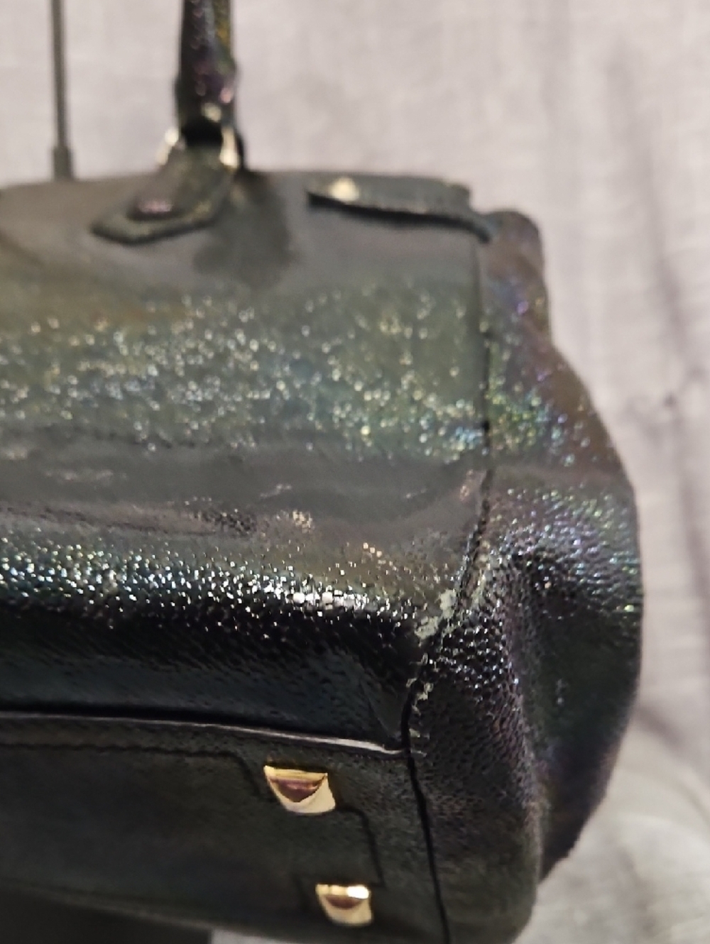 ✨ RARE Collector's Item ✨ Henri Bendel Petrol Oil Slick Carlyle Tote Bag - Picture 8 of 17
